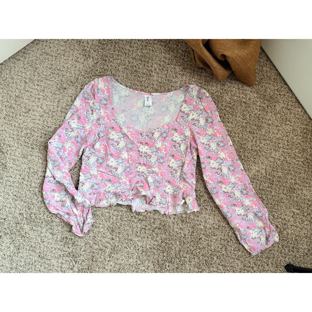 Abound Floral Top NWOT Pink S